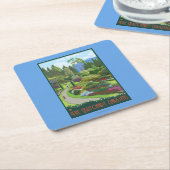 Butchart Gärten - Brentwood Bucht Rechteckiger Pappuntersetzer (angewinkelt)