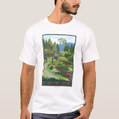 Butchart Gärten - Brentwood Bucht T-Shirt (Vorderseite)