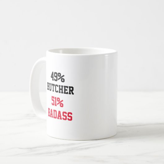 Butcher Badass Kaffeetasse (Vorderseite Links)