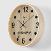 Butcher Blockholz - Personalisiert Uhr (Winkel)