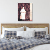 Butcher Boy aus den 1890er Jahren mit Cleaver-Foto Leinwanddruck (Insitu (Schlafzimmer))