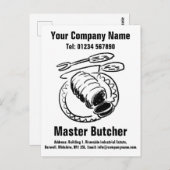 Butcher-Design zum Personalisieren. Master Butcher Postkarte (Vorne/Hinten)