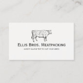 Butcher, Diagramm für Angus-Rindenkühe Visitenkarte (Vorderseite)