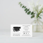 Butcher Fleisch Markt Kuh Schweinefleisch soziale  Visitenkarte (Stehend Vorderseite)