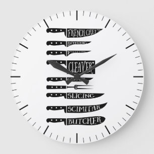 Butcher Flussdiagram Clock Chefkool Große Wanduhr