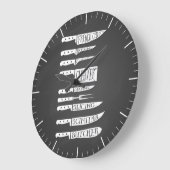Butcher Flussdiagram Clock Chefkool Große Wanduhr (Winkel)