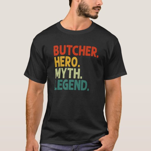 Butcher Hero Myth Legend Vintage Sonnenbrille T-Shirt (Vorderseite)