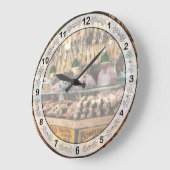 Butcher - Hooked on Hühner 1931 Große Wanduhr (Winkel)