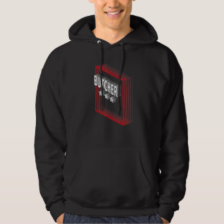 Butcher Job Title Appreciation Retro Hoodie