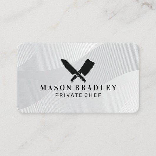 Butcher-Knife-Logo | Kulinarisch | Koch Visitenkarte (Vorderseite)