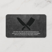 Butcher-Knife-Logo | Kulinarisch | Koch Visitenkarte (Rückseite)