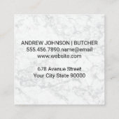 Butcher Knife | Übersicht über Rindfleisch schneid Quadratische Visitenkarte (Rückseite)