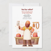 Butcher-Party Einladung (Vorderseite)