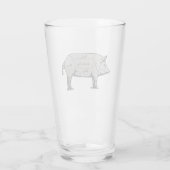 Butcher Pig Diagramm Glas (Rückseite)