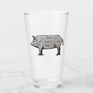 Butcher Pig Diagramm Glas