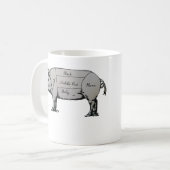 Butcher Pig Diagramm Kaffeetasse (Vorderseite Links)