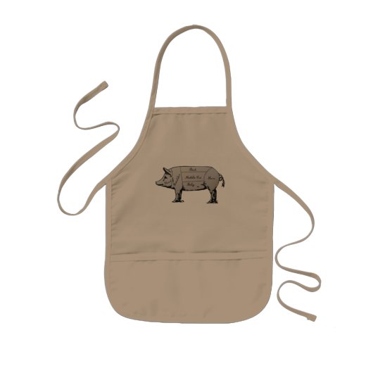 Butcher Pig Diagramm Kinderschürze (Vorne)