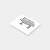 Butcher Pig Diagramm Post-it Klebezettel (angewinkelt)