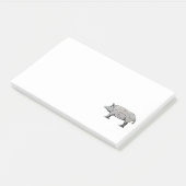 Butcher Pig Diagramm Post-it Klebezettel (angewinkelt)