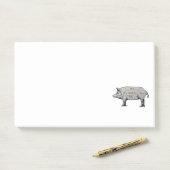 Butcher Pig Diagramm Post-it Klebezettel (Auf Schreibtisch)