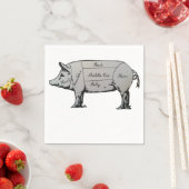 Butcher Pig Diagramm Serviette (Beispiel)