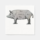 Butcher Pig Diagramm Serviette (Vorderseite)