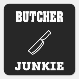 Butcher Quadratischer Aufkleber