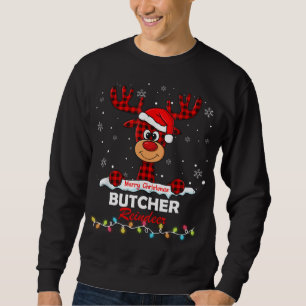 Butcher Reindeer Weihnachtsmannmütze Buffalo Karie Sweatshirt