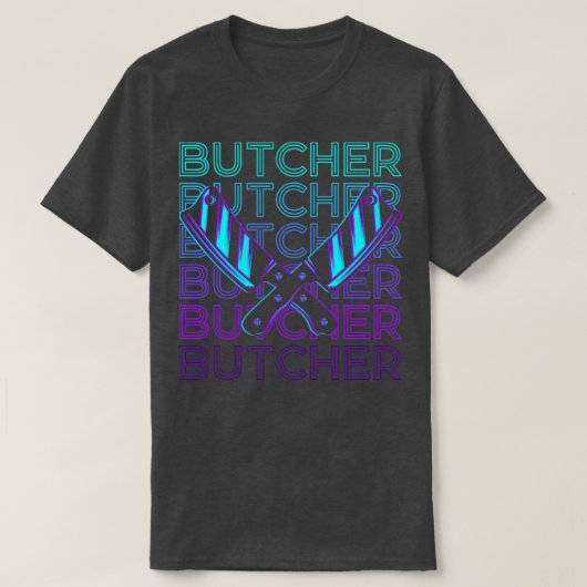Butcher Retro-Geschenk T-Shirt (Design vorne)