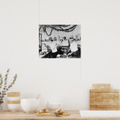 Butcher Shop, 1895. Vintages Foto Poster (Küche)