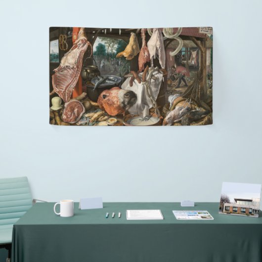 Butcher-Stall (von Pieter Aertsen) Banner (Messeveranstaltung)