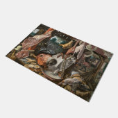 Butcher-Stall (von Pieter Aertsen) Fußmatte (Schrägansicht)