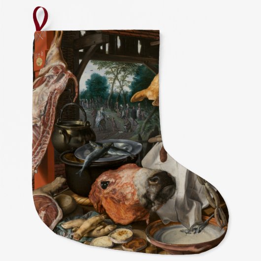 Butcher-Stall (von Pieter Aertsen) Großer Weihnachtsstrumpf (Vorderseite)