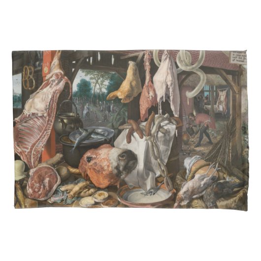 Butcher-Stall (von Pieter Aertsen) Kissenbezug (Vorderseite-Links)