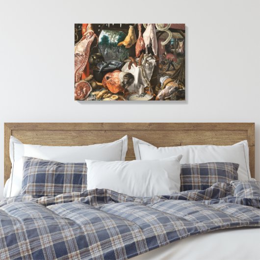 Butcher-Stall (von Pieter Aertsen) Leinwanddruck (Insitu (Schlafzimmer))