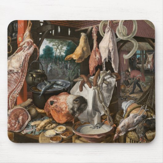 Butcher-Stall (von Pieter Aertsen) Mousepad (Vorne)