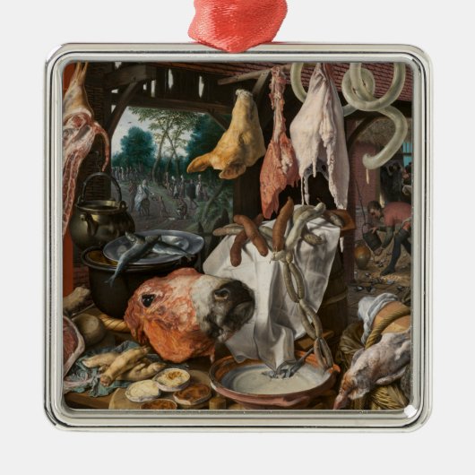 Butcher-Stall (von Pieter Aertsen) Ornament Aus Metall (Vorne)