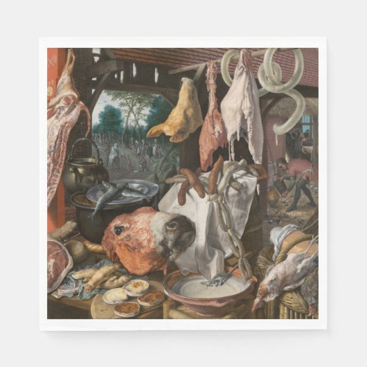 Butcher-Stall (von Pieter Aertsen) Serviette (Vorderseite)
