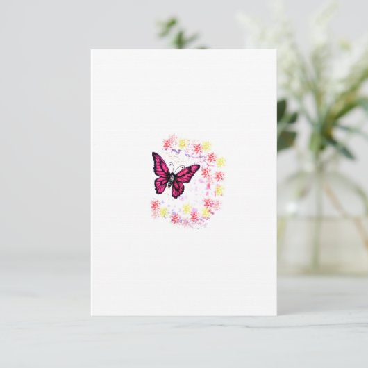 Buterfly Dankeskarte (Stehend Vorderseite)