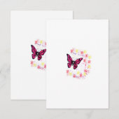 Buterfly Dankeskarte (Vorne/Hinten)