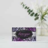 Butike-lila FlirtZebra des Barock-311 Visitenkarte (Stehend Vorderseite)