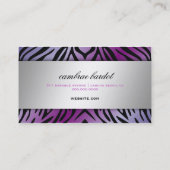 Butike-lila FlirtZebra des Barock-311 Visitenkarte (Rückseite)