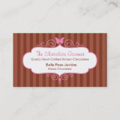 Butikeschokoladengeschäftsstreifen-Geschäftskarte Visitenkarte (Vorderseite)