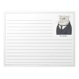 BUTLER CAT 11x8.5 Notepad + Linien Notizblock