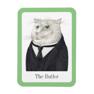 BUTLER CAT 3x4 Flexibles Magnet + Text