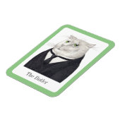 BUTLER CAT 3x4 Flexibles Magnet + Text (Linke Seite)