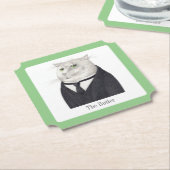 BUTLER CAT Ticketpapier Untersetzer + Text (angewinkelt)