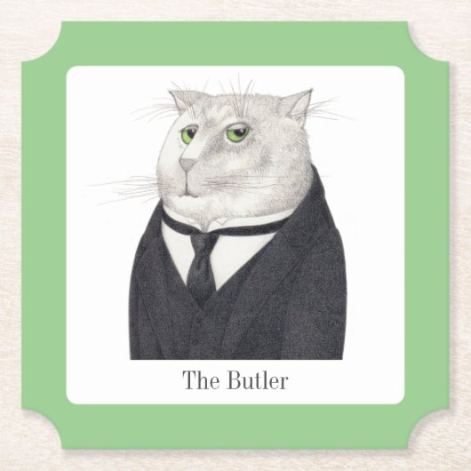 BUTLER CAT Ticketpapier Untersetzer + Text (Vorderseite)