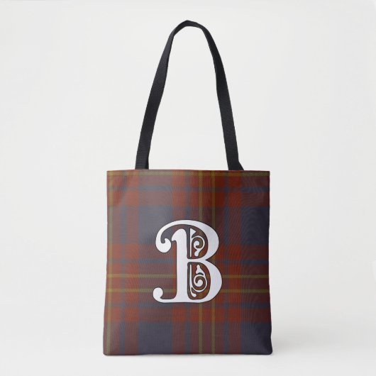 Butler-Clantartan-Monogramm Tasche (Vorderseite)