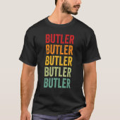 Butler County Nebraska Rainbow Text Design T-Shirt (Vorderseite)